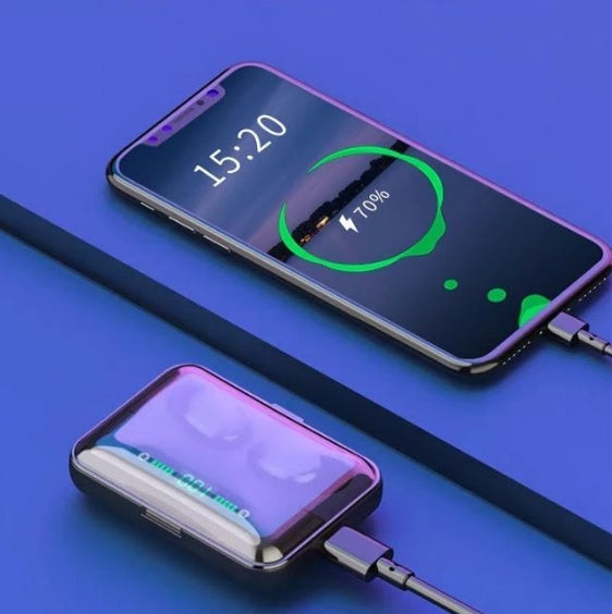 Auriculares Bluetooth 3 en 1 con Power Bank